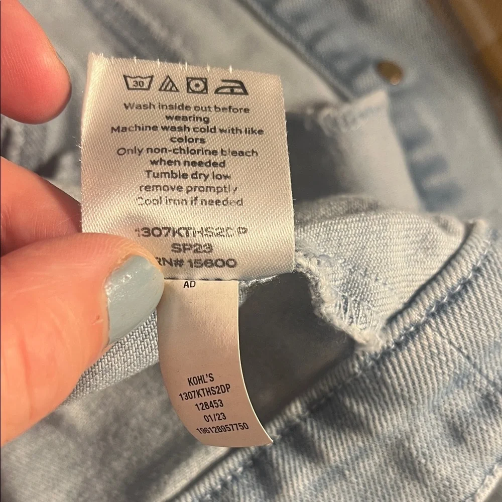 Draper James Light Blue Jean Jacket with Ruffle Details - Picture 7 of 7